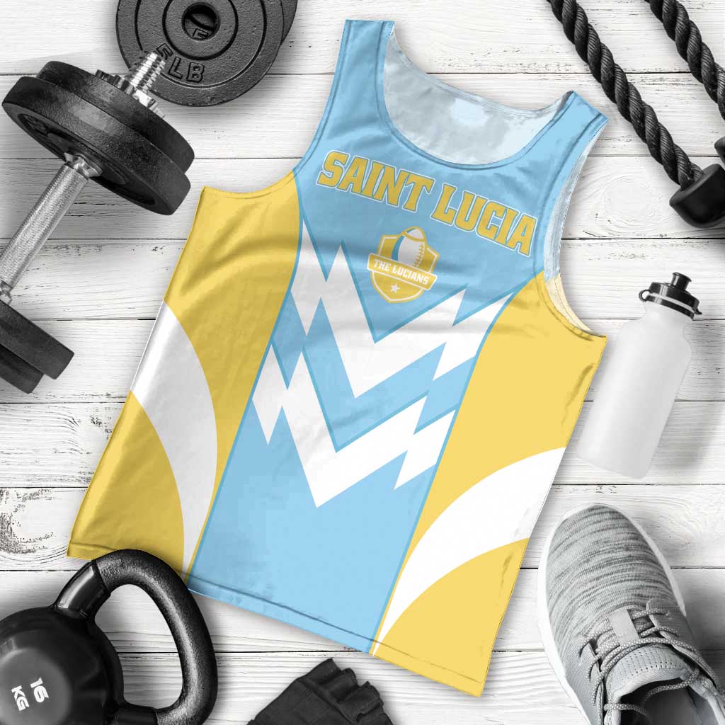 Custom Rugby Saint Lucia Men Tank Top The Lucian Go Champion - Wonder Print Shop