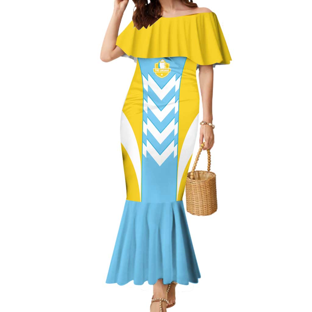 Custom Rugby Saint Lucia Mermaid Dress The Lucian Go Champion - Wonder Print Shop