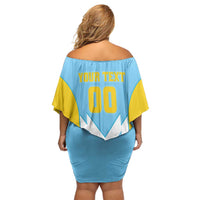 Custom Rugby Saint Lucia Off Shoulder Short Dress The Lucian Go Champion - Wonder Print Shop