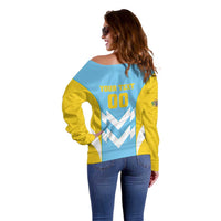 Custom Rugby Saint Lucia Off Shoulder Sweater The Lucian Go Champion - Wonder Print Shop