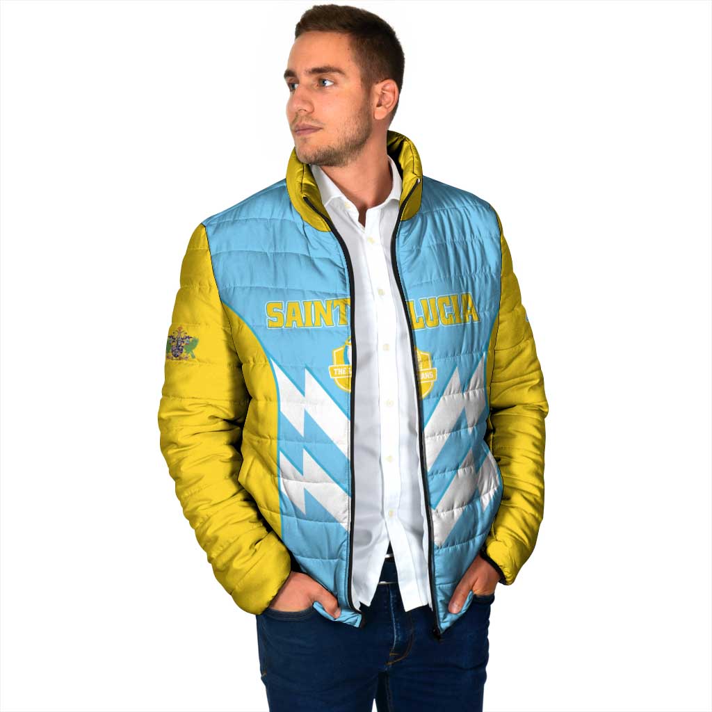 Custom Rugby Saint Lucia Padded Jacket The Lucian Go Champion - Wonder Print Shop