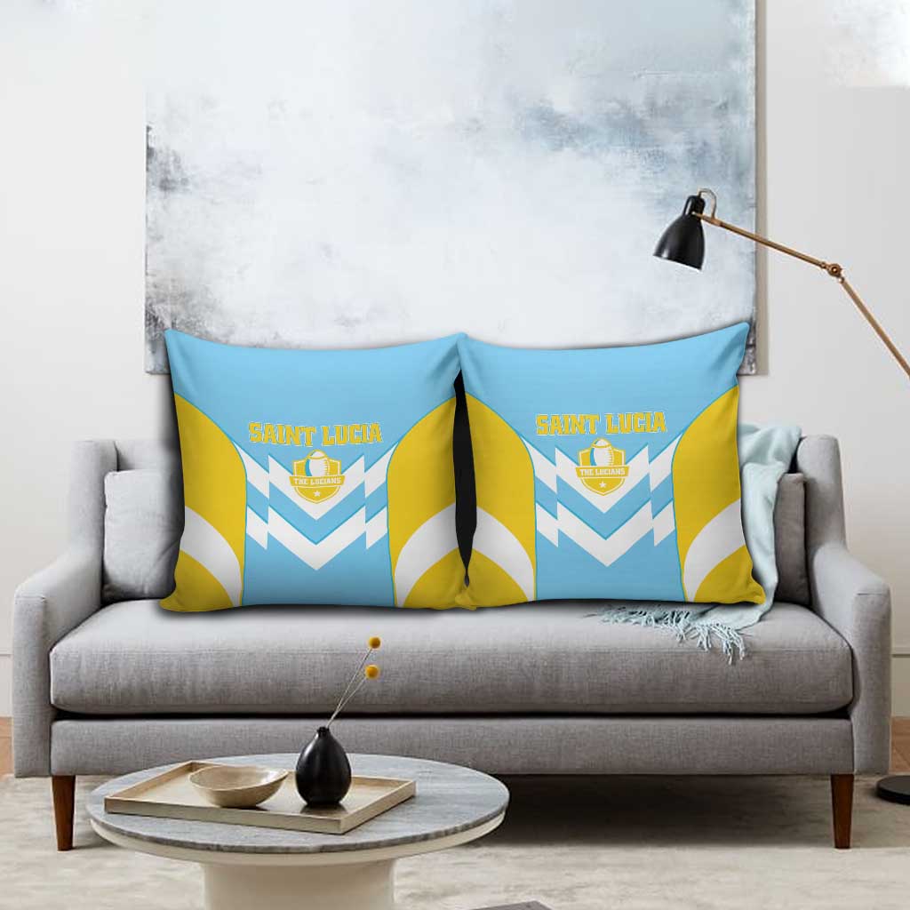 Rugby Saint Lucia Pillow Cover The Lucian Go Champion - Wonder Print Shop
