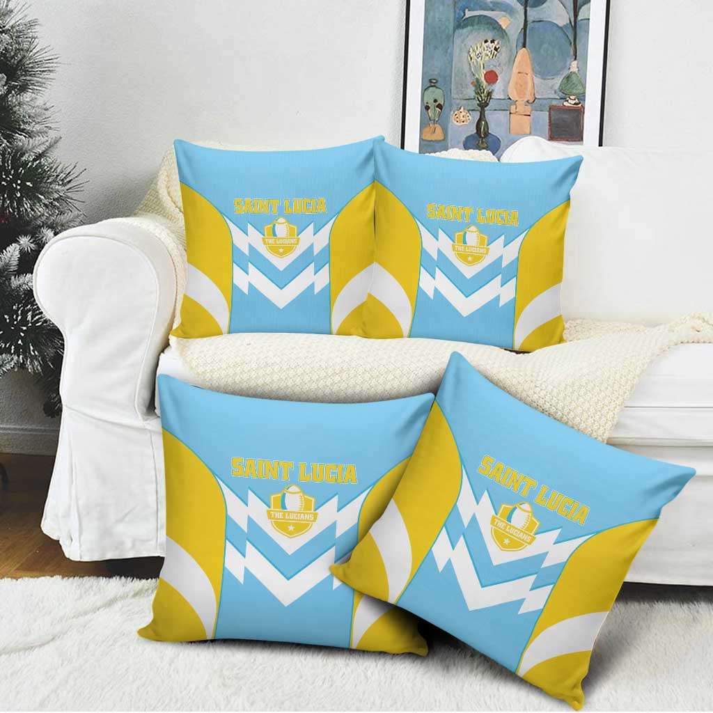 Rugby Saint Lucia Pillow Cover The Lucian Go Champion - Wonder Print Shop