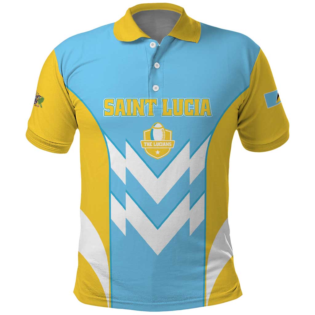 Custom Rugby Saint Lucia Polo Shirt The Lucian Go Champion - Wonder Print Shop