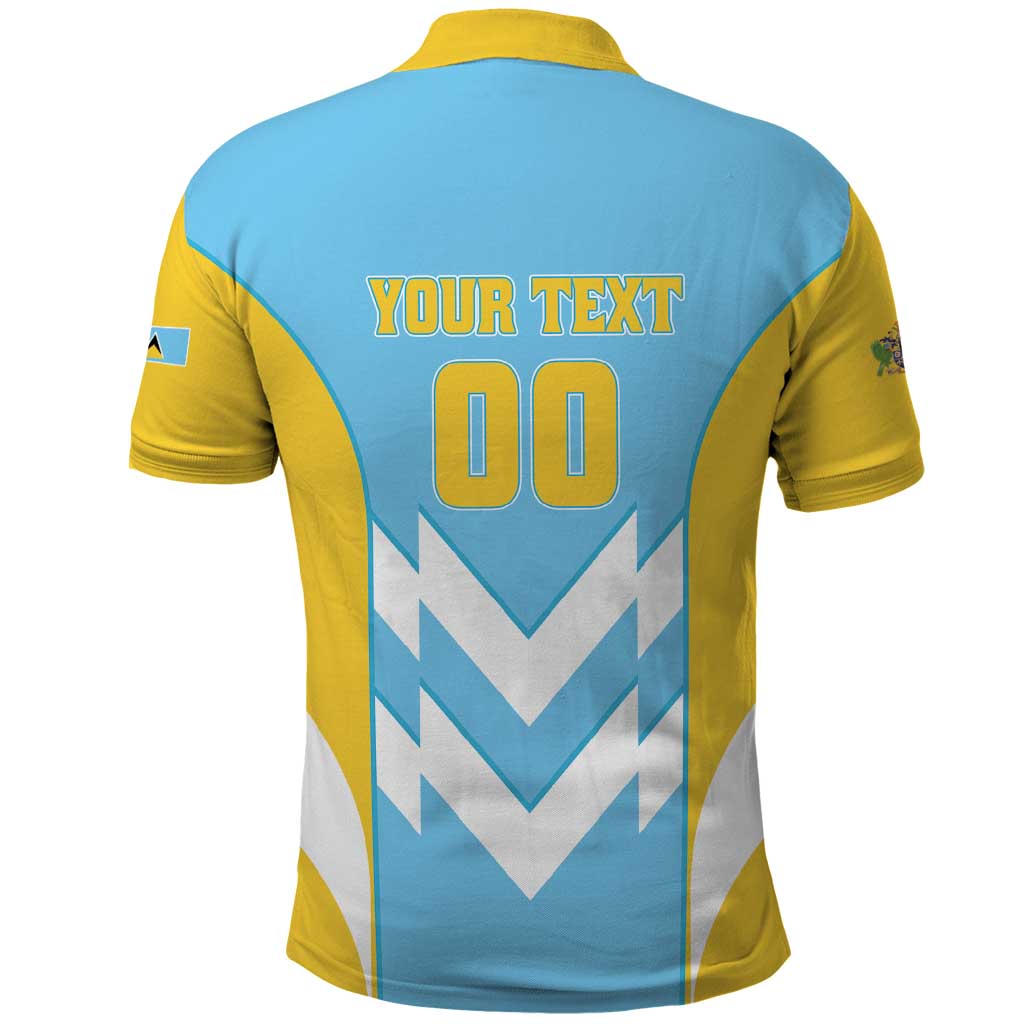 Custom Rugby Saint Lucia Polo Shirt The Lucian Go Champion - Wonder Print Shop