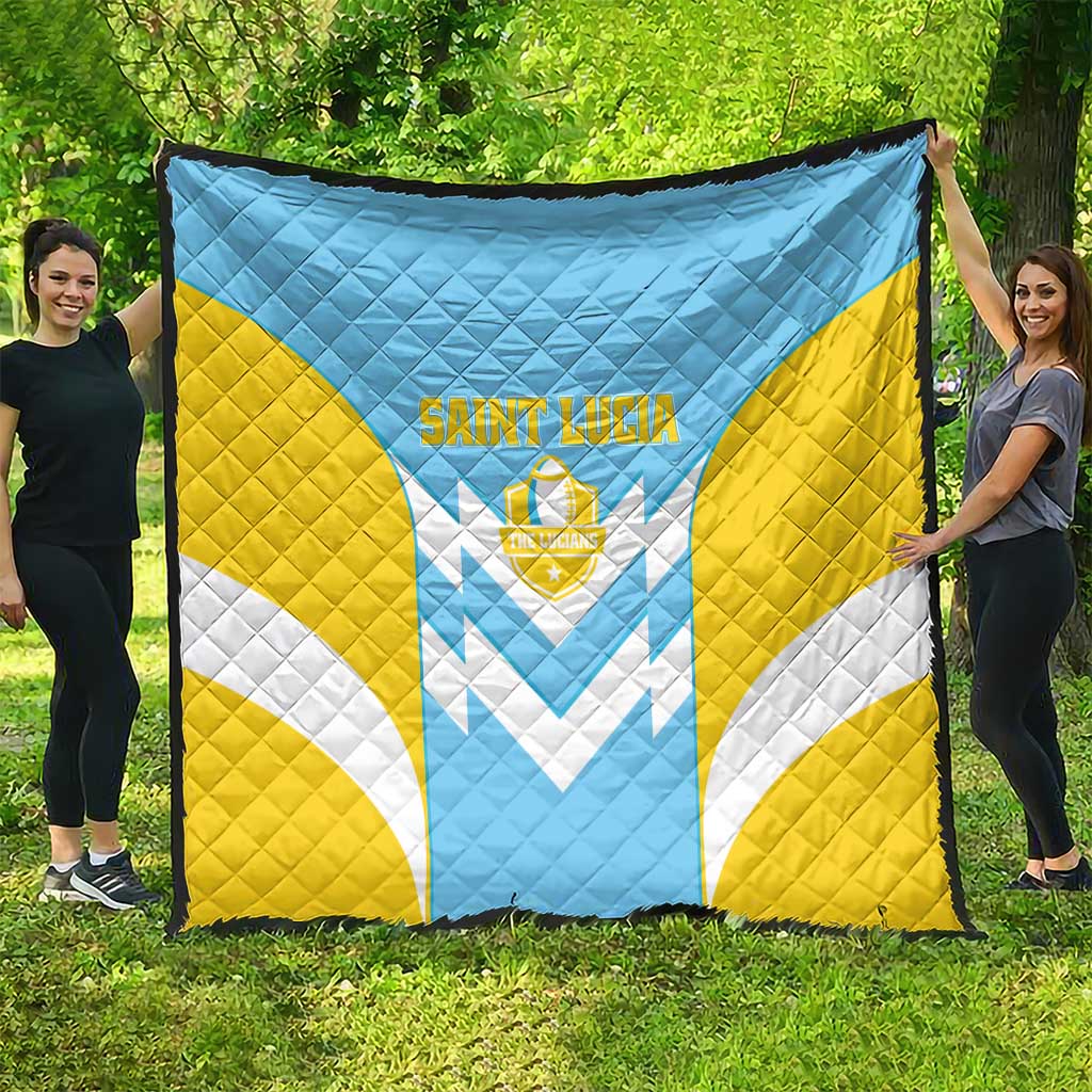 Rugby Saint Lucia Quilt The Lucian Go Champion - Wonder Print Shop