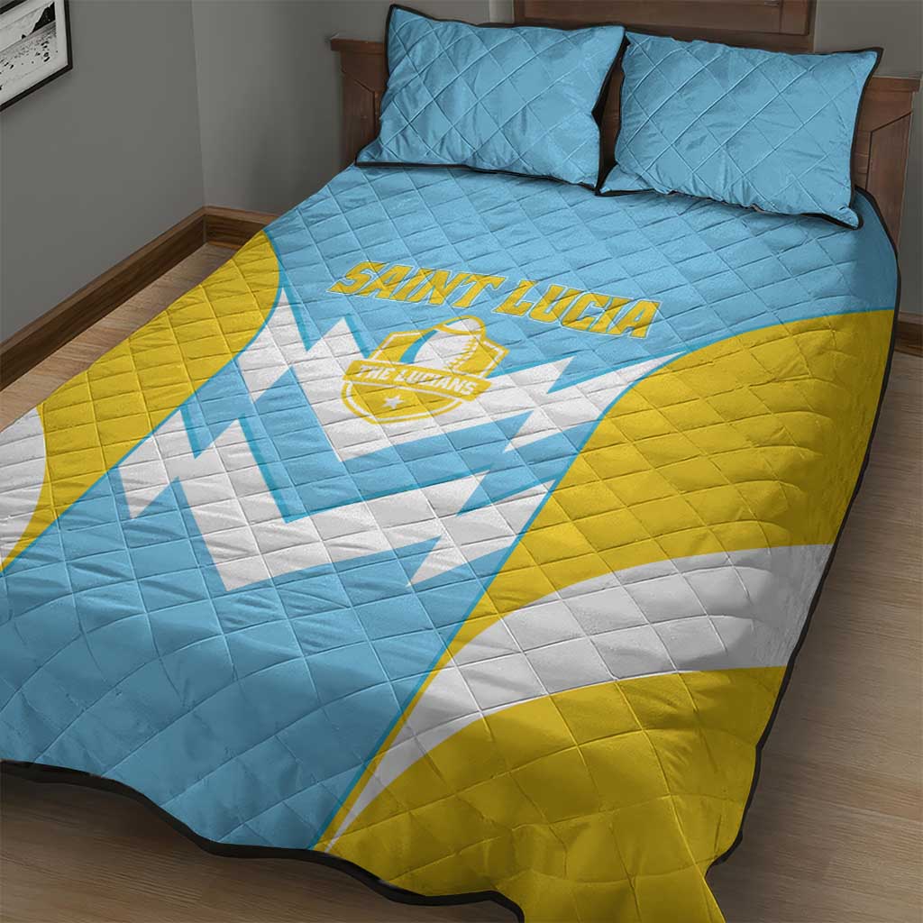 Rugby Saint Lucia Quilt Bed Set The Lucian Go Champion - Wonder Print Shop