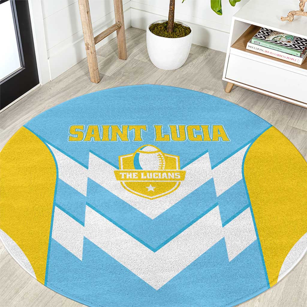 Rugby Saint Lucia Round Carpet The Lucian Go Champion - Wonder Print Shop