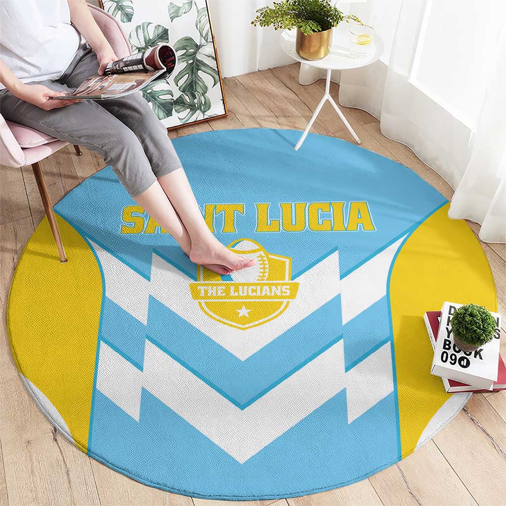 Rugby Saint Lucia Round Carpet The Lucian Go Champion - Wonder Print Shop