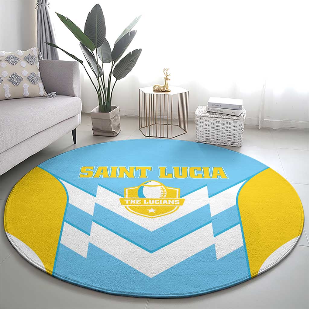 Rugby Saint Lucia Round Carpet The Lucian Go Champion - Wonder Print Shop