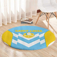 Rugby Saint Lucia Round Carpet The Lucian Go Champion - Wonder Print Shop