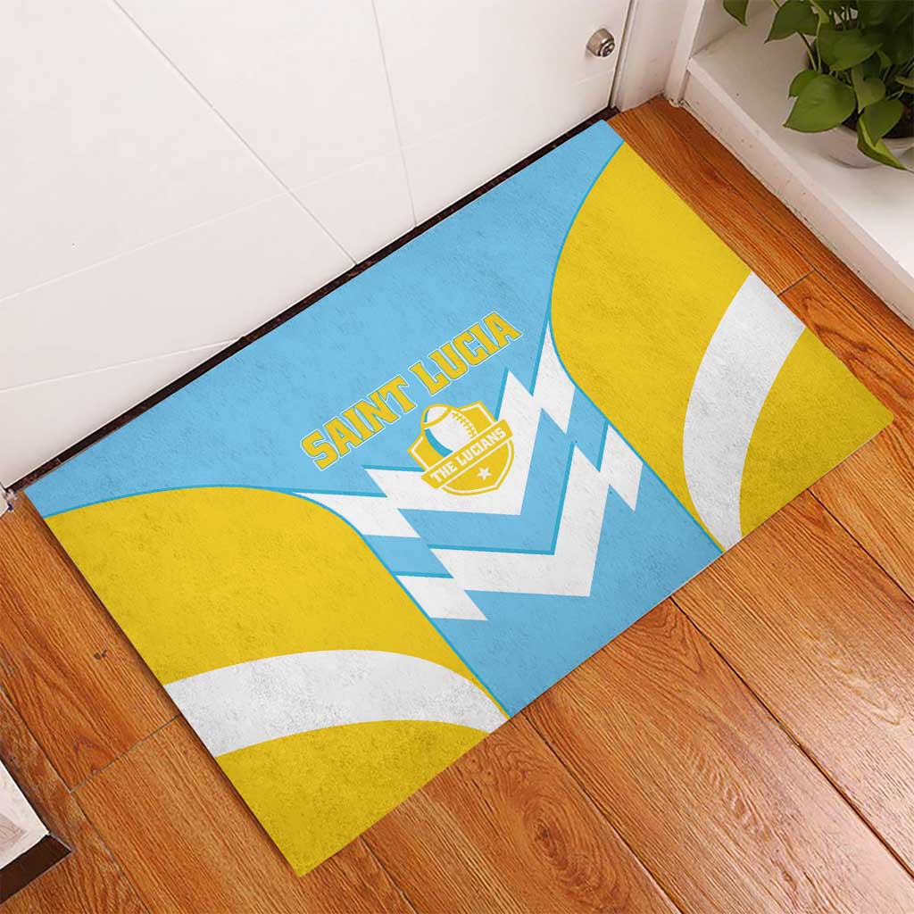 Rugby Saint Lucia Rubber Doormat The Lucian Go Champion - Wonder Print Shop