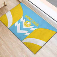 Rugby Saint Lucia Rubber Doormat The Lucian Go Champion - Wonder Print Shop