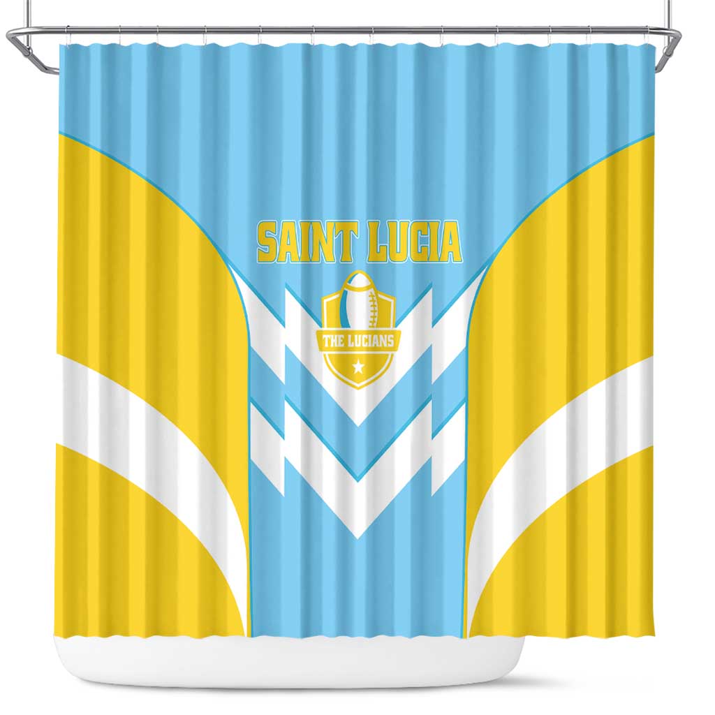 Rugby Saint Lucia Shower Curtain The Lucian Go Champion - Wonder Print Shop