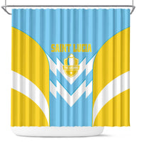 Rugby Saint Lucia Shower Curtain The Lucian Go Champion - Wonder Print Shop