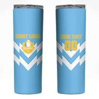 Custom Rugby Saint Lucia Skinny Tumbler The Lucian Go Champion - Wonder Print Shop