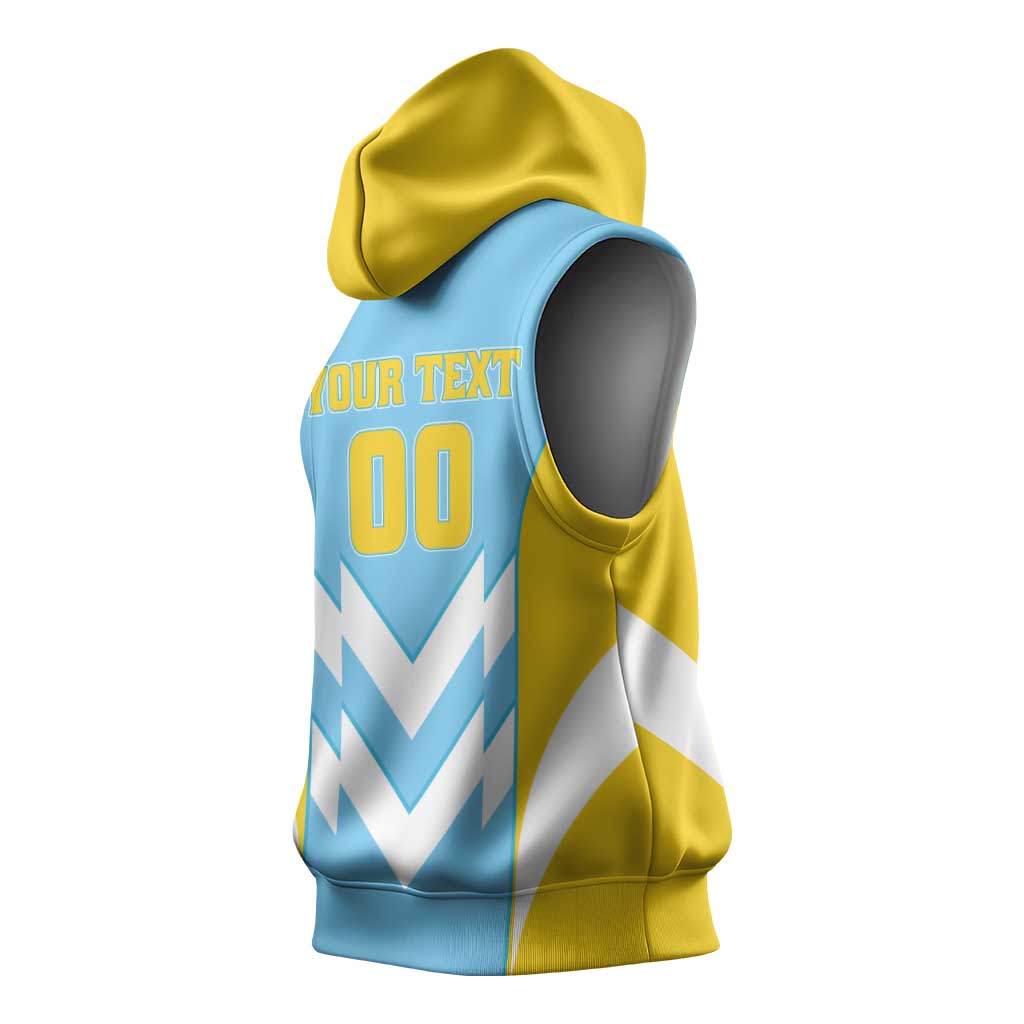 Custom Rugby Saint Lucia Sleeveless Hoodie The Lucian Go Champion - Wonder Print Shop