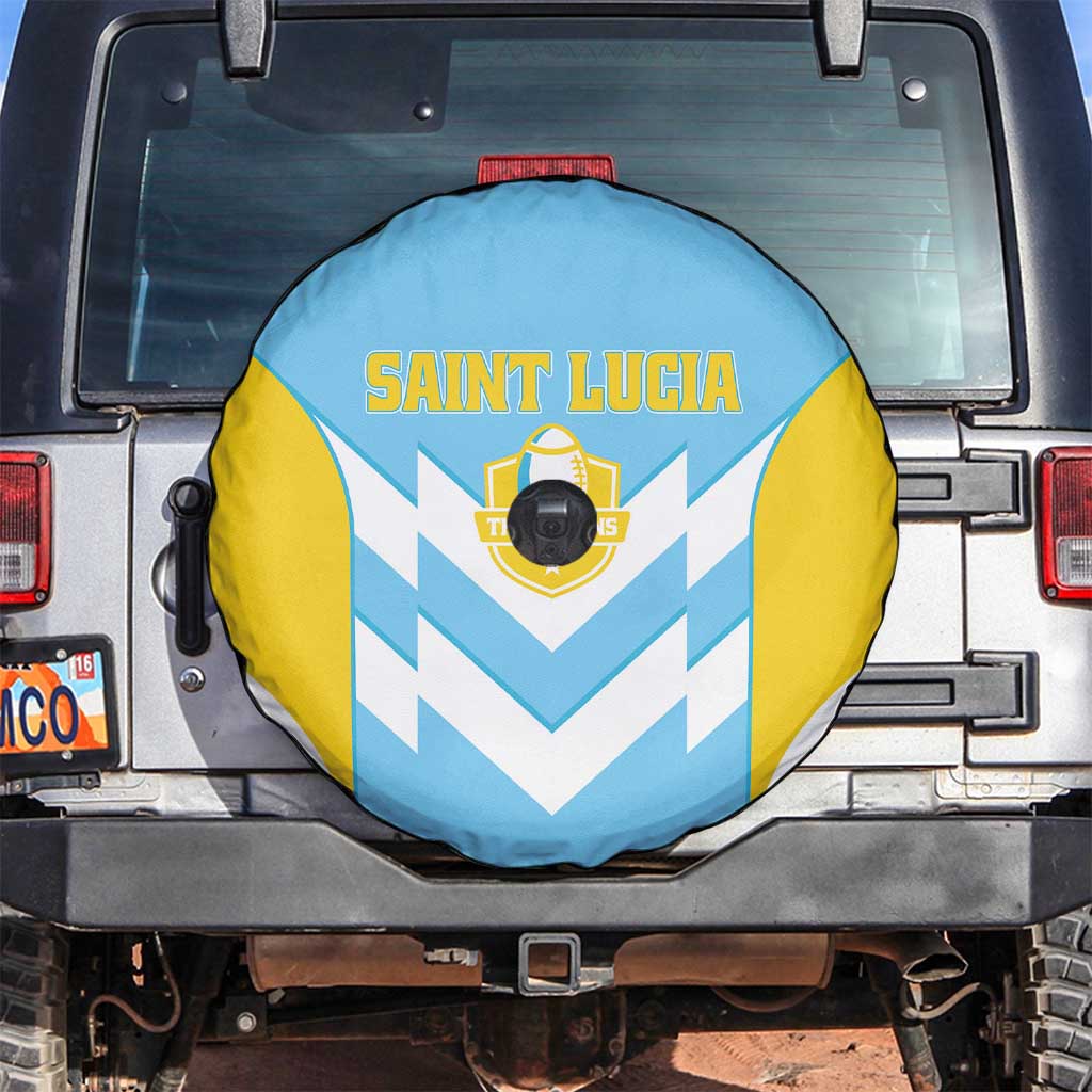 Rugby Saint Lucia Spare Tire Cover The Lucian Go Champion - Wonder Print Shop