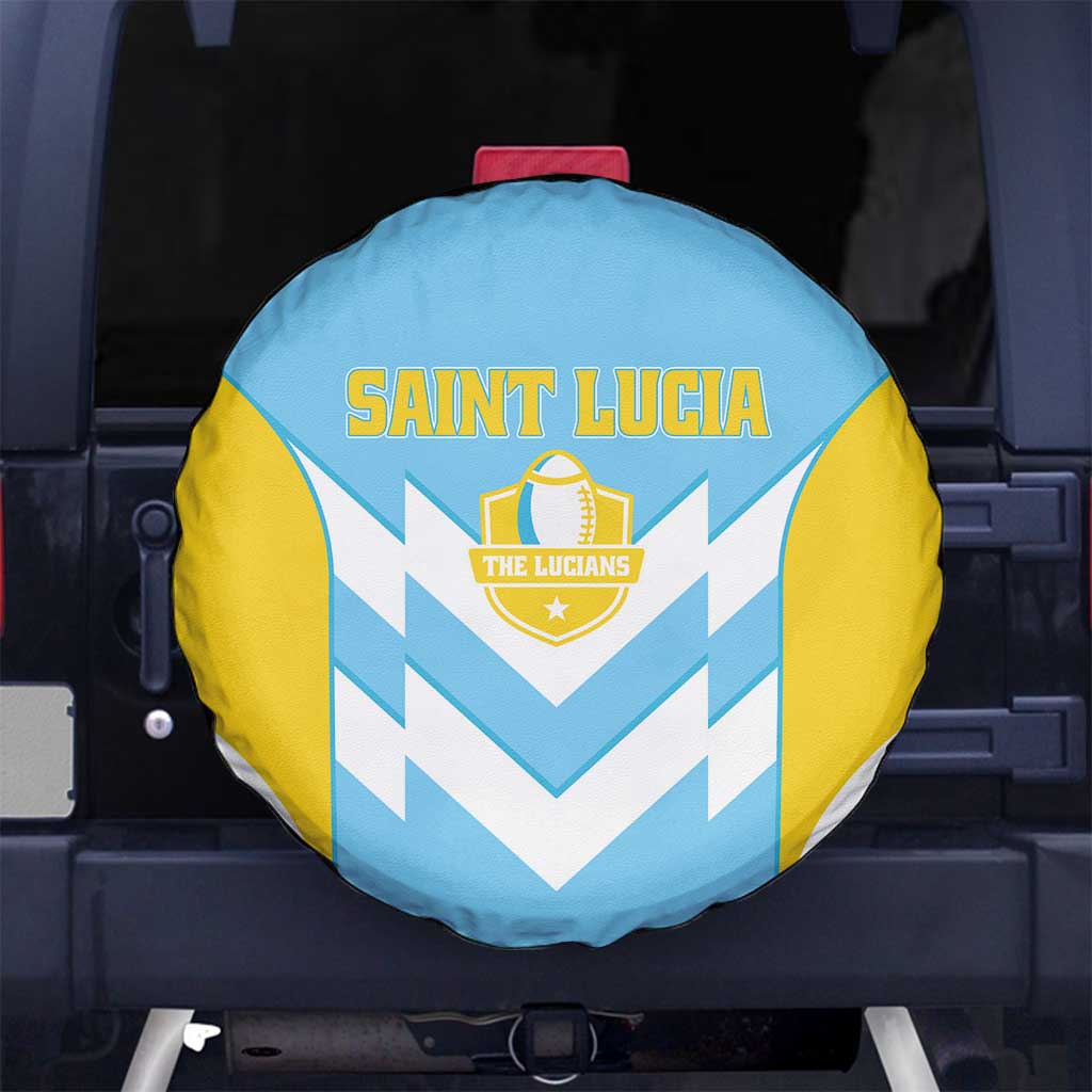 Rugby Saint Lucia Spare Tire Cover The Lucian Go Champion - Wonder Print Shop