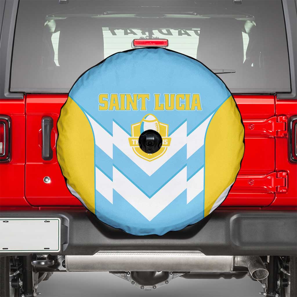 Rugby Saint Lucia Spare Tire Cover The Lucian Go Champion - Wonder Print Shop