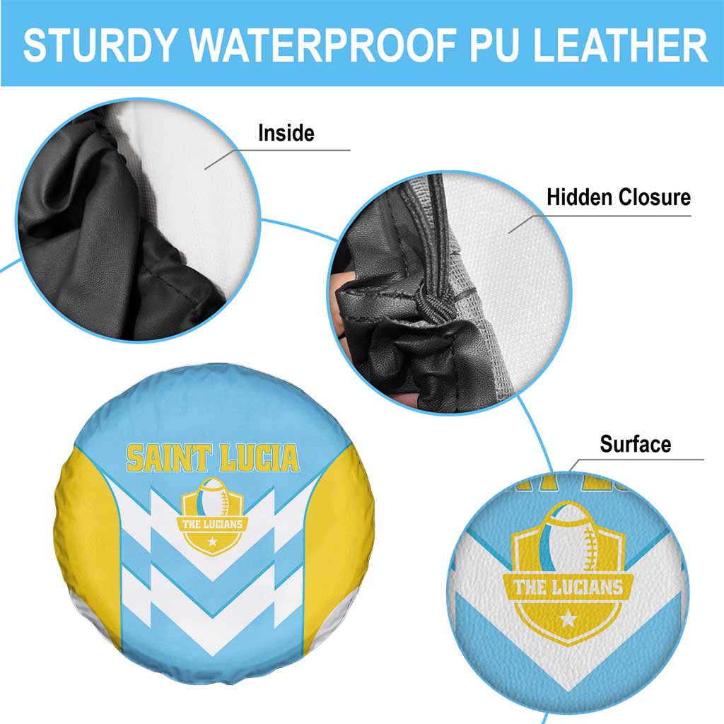 Rugby Saint Lucia Spare Tire Cover The Lucian Go Champion - Wonder Print Shop
