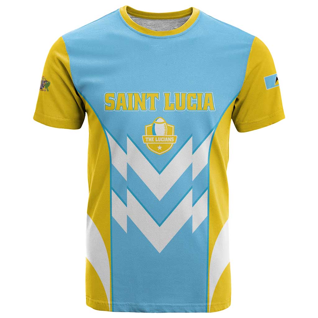 Custom Rugby Saint Lucia T Shirt The Lucian Go Champion - Wonder Print Shop