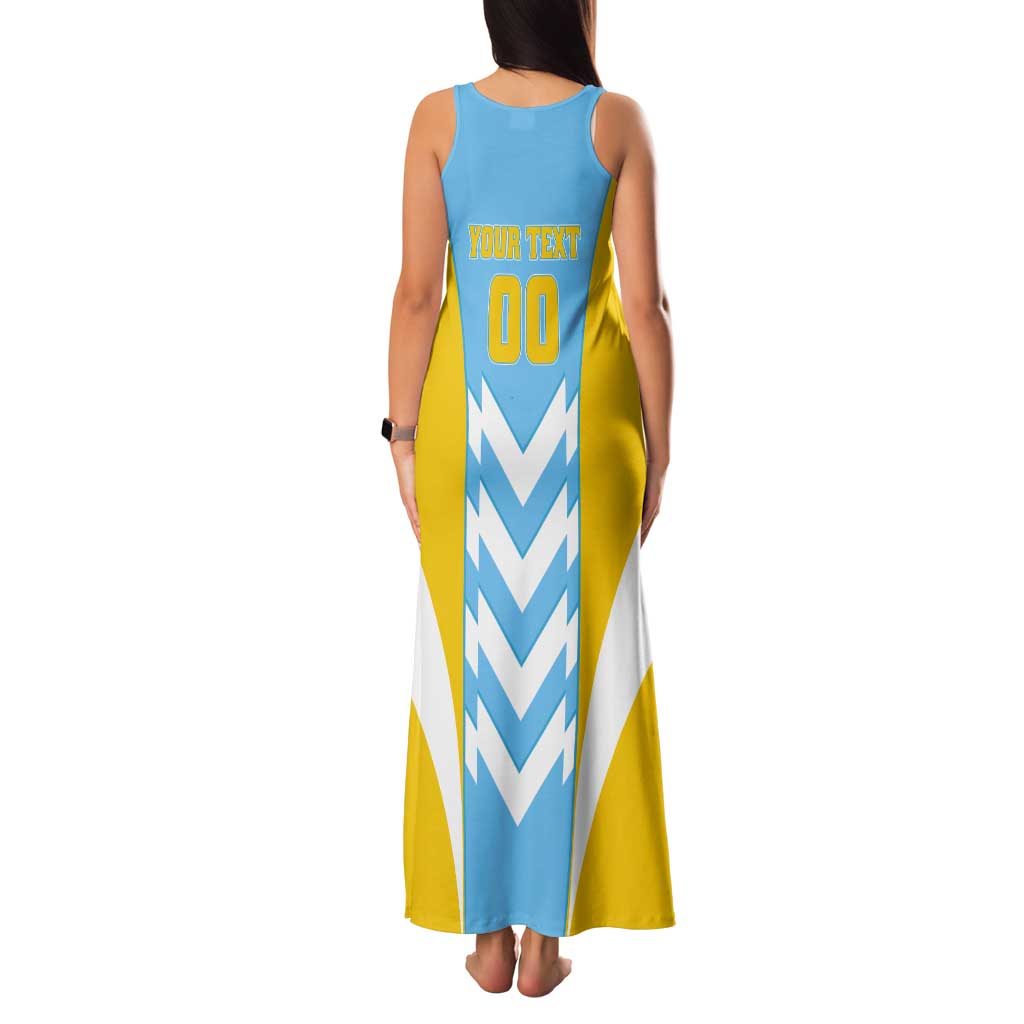 Custom Rugby Saint Lucia Tank Maxi Dress The Lucian Go Champion - Wonder Print Shop