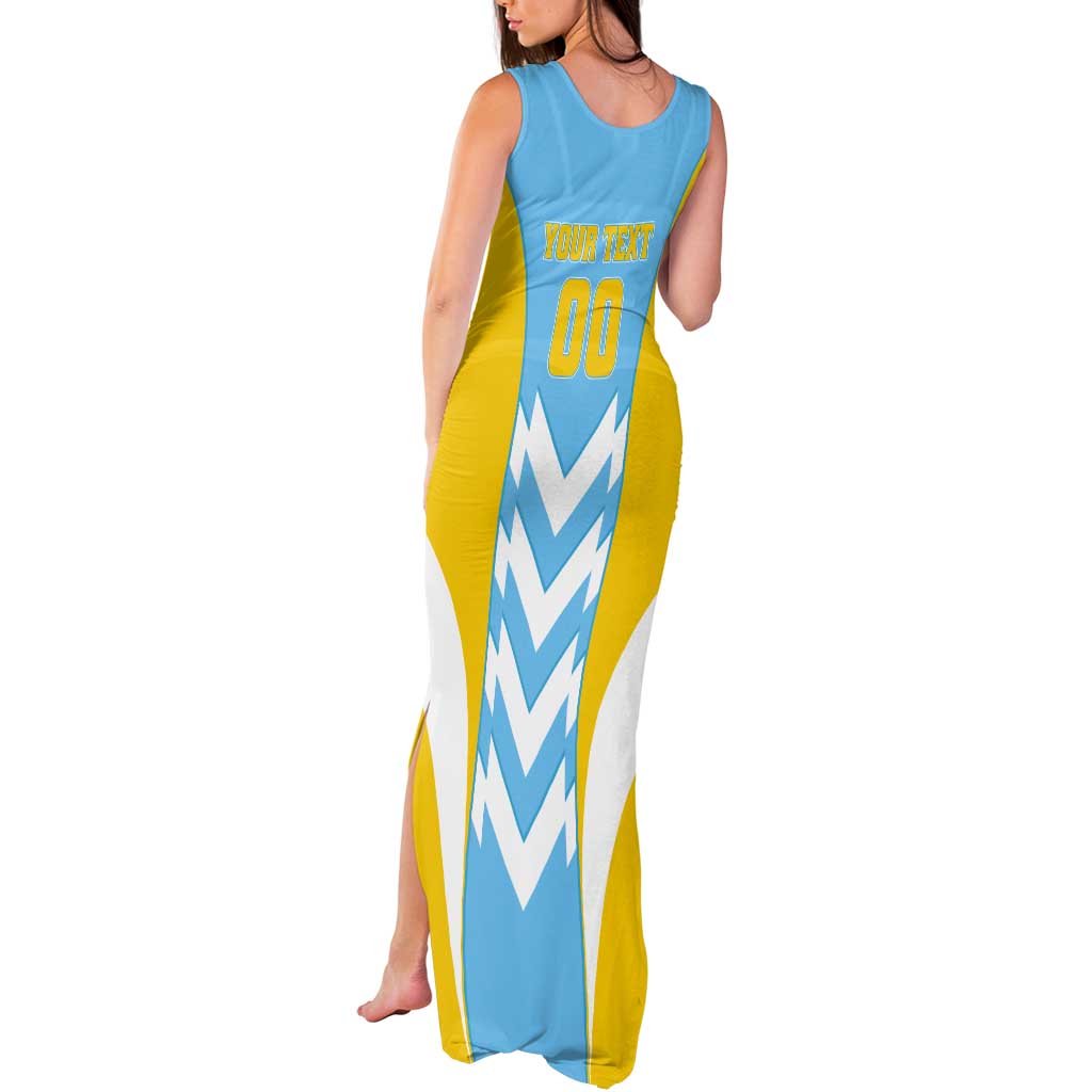 Custom Rugby Saint Lucia Tank Maxi Dress The Lucian Go Champion - Wonder Print Shop