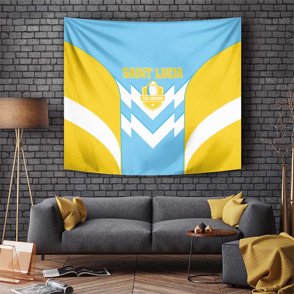 Rugby Saint Lucia Tapestry The Lucian Go Champion - Wonder Print Shop