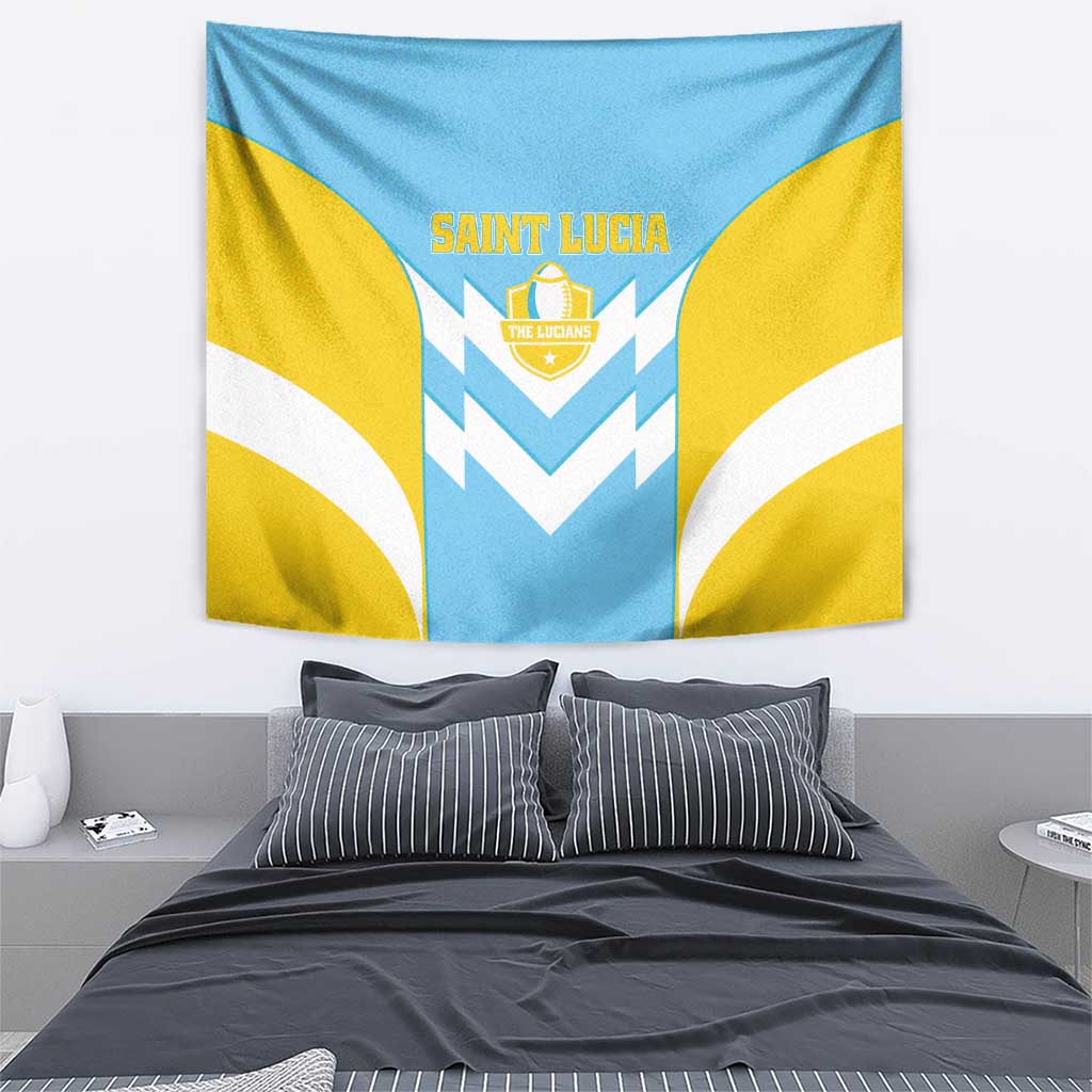 Rugby Saint Lucia Tapestry The Lucian Go Champion - Wonder Print Shop
