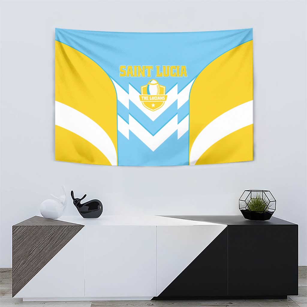 Rugby Saint Lucia Tapestry The Lucian Go Champion - Wonder Print Shop