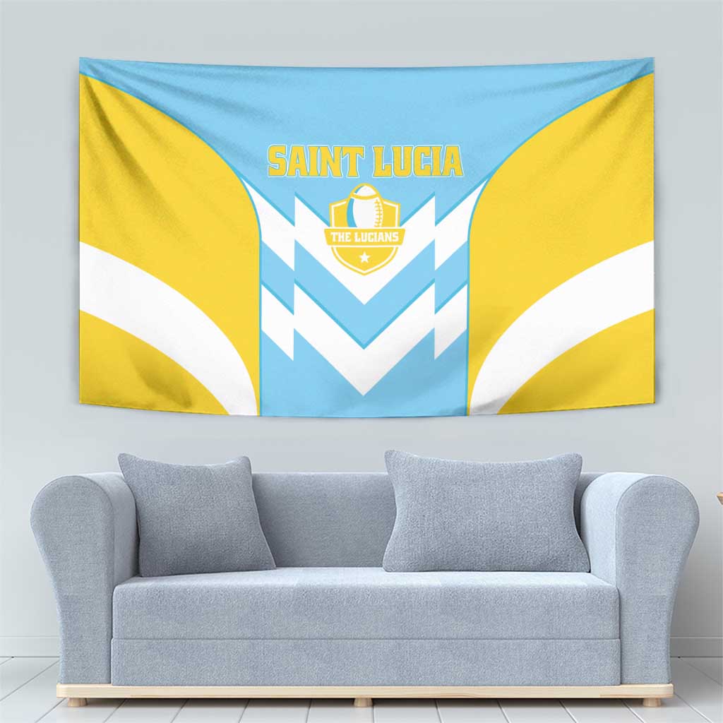 Rugby Saint Lucia Tapestry The Lucian Go Champion - Wonder Print Shop
