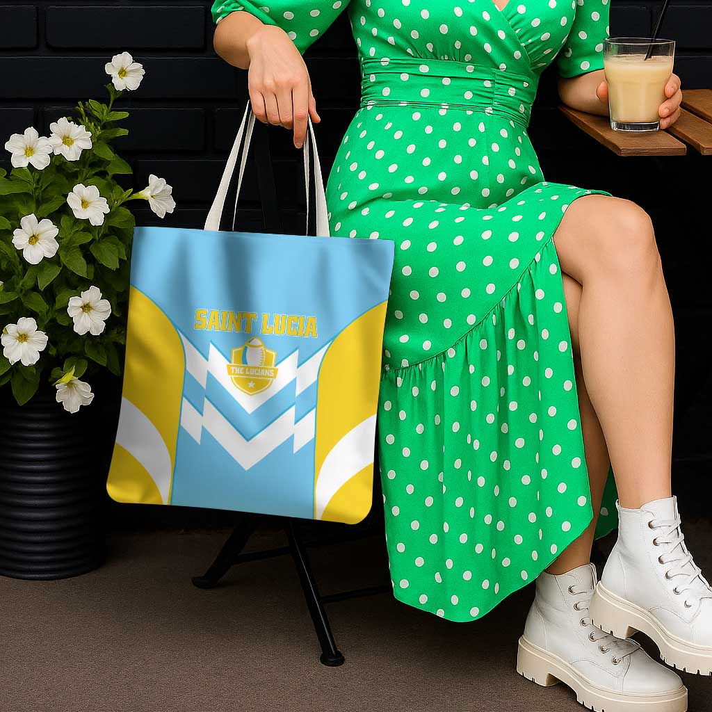 Rugby Saint Lucia Tote Bag The Lucian Go Champion - Wonder Print Shop
