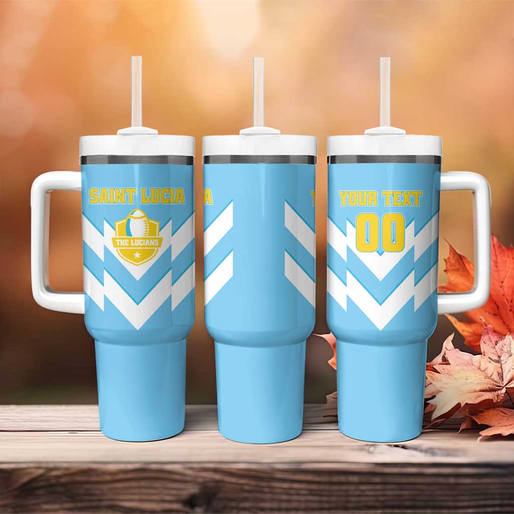Custom Rugby Saint Lucia Tumbler With Handle The Lucian Go Champion - Wonder Print Shop