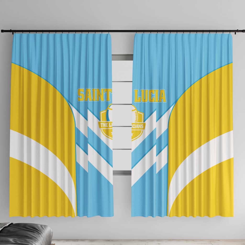 Rugby Saint Lucia Window Curtain The Lucian Go Champion - Wonder Print Shop