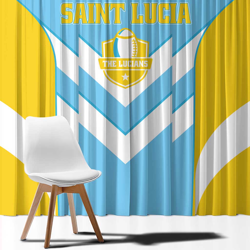 Rugby Saint Lucia Window Curtain The Lucian Go Champion - Wonder Print Shop