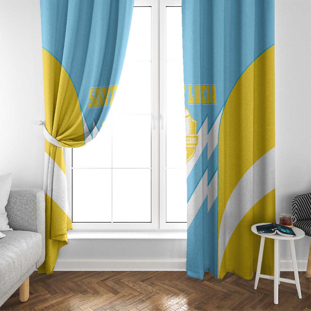 Rugby Saint Lucia Window Curtain The Lucian Go Champion - Wonder Print Shop