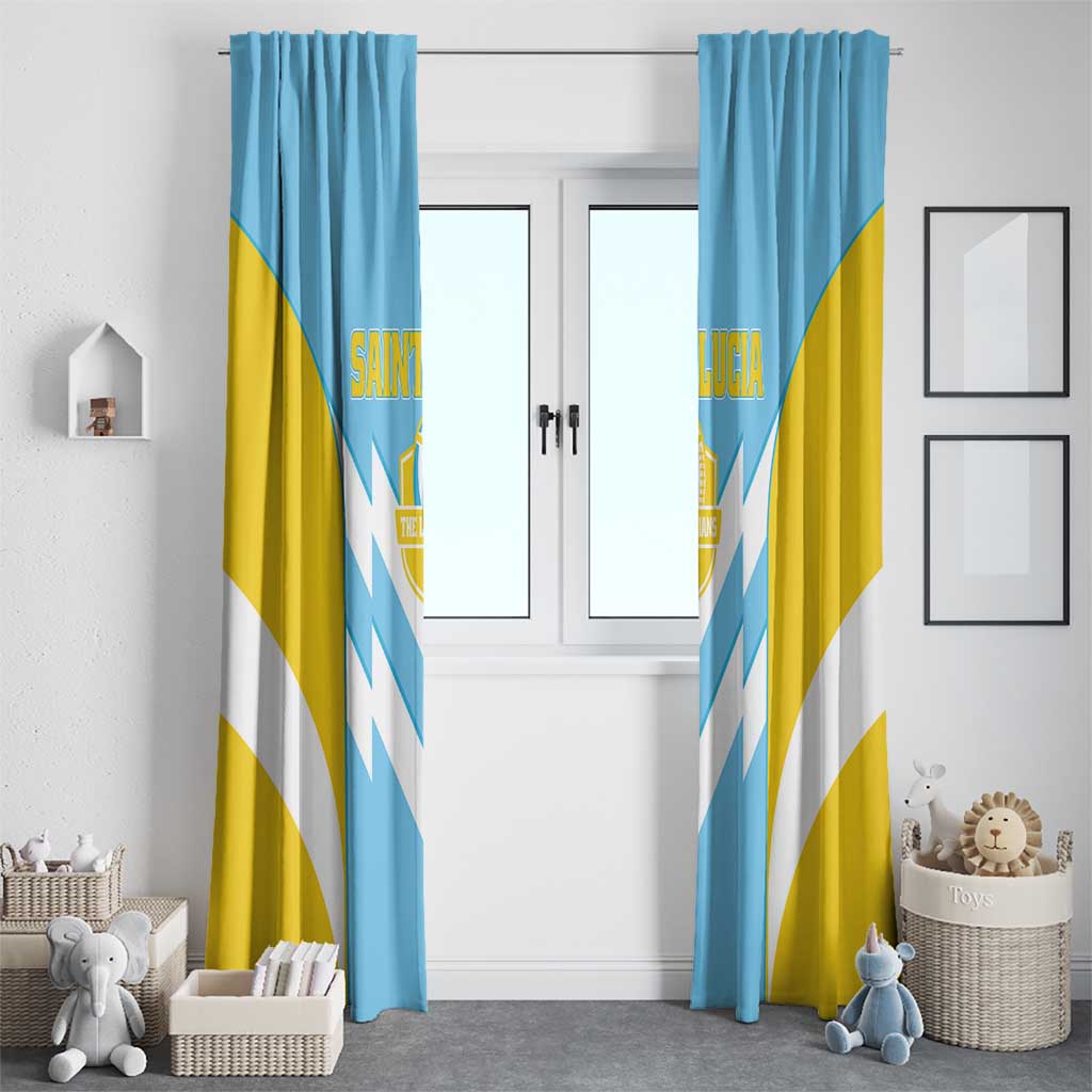 Rugby Saint Lucia Window Curtain The Lucian Go Champion - Wonder Print Shop