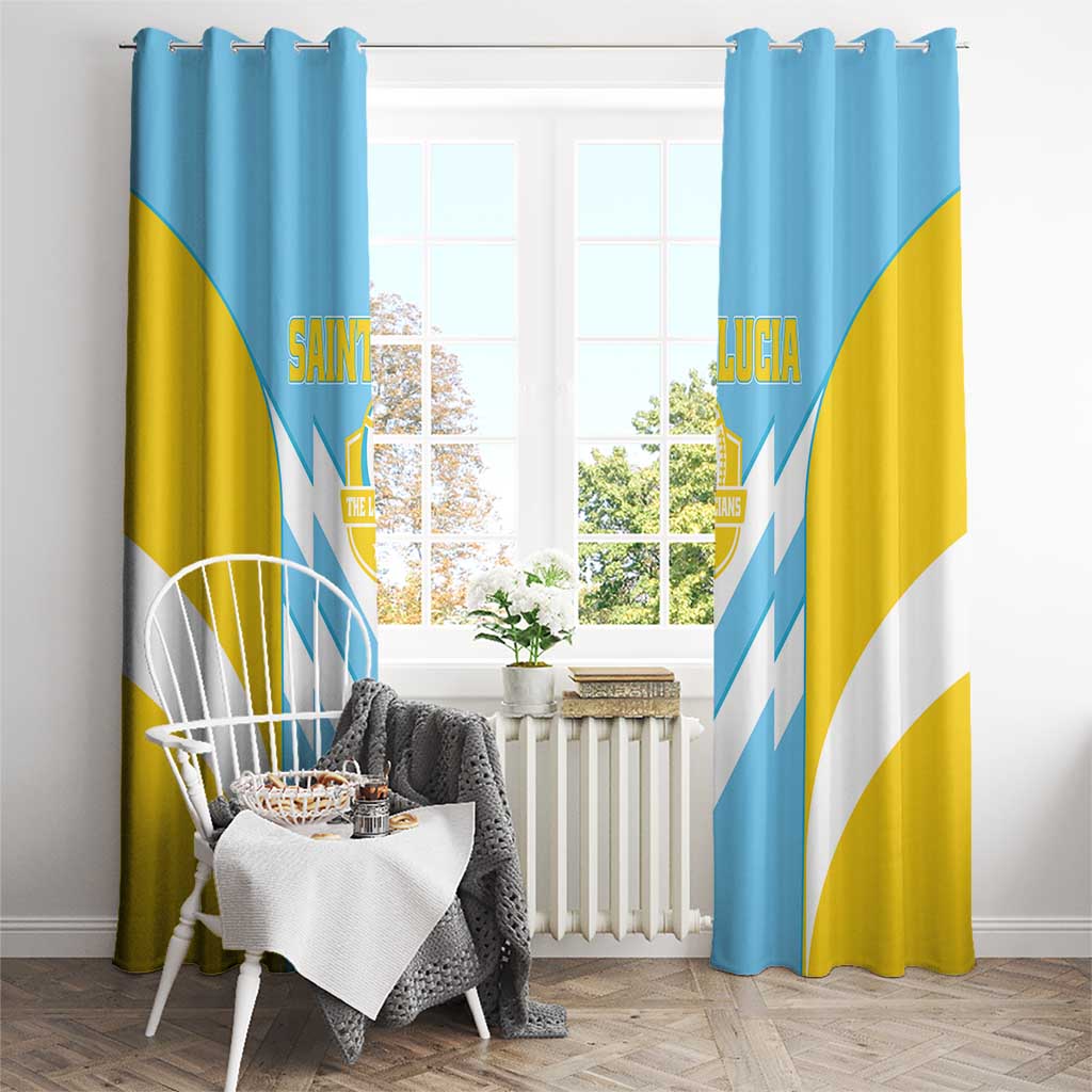 Rugby Saint Lucia Window Curtain The Lucian Go Champion - Wonder Print Shop