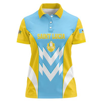 Custom Rugby Saint Lucia Women Polo Shirt The Lucian Go Champion - Wonder Print Shop