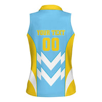 Custom Rugby Saint Lucia Women Sleeveless Polo Shirt The Lucian Go Champion - Wonder Print Shop
