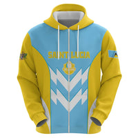 Custom Rugby Saint Lucia Zip Hoodie The Lucian Go Champion - Wonder Print Shop