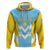 Custom Rugby Saint Lucia Zip Hoodie The Lucian Go Champion - Wonder Print Shop
