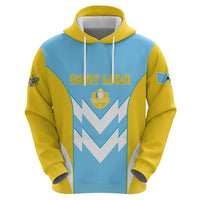Custom Rugby Saint Lucia Zip Hoodie The Lucian Go Champion - Wonder Print Shop