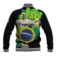 Personalized Brazil Christ the Redeemer Baseball Jacket Brasil Map Unique Stylized - Wonder Print Shop