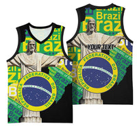 Personalized Brazil Christ the Redeemer Basketball Jersey Brasil Map Unique Stylized - Wonder Print Shop