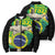 Personalized Brazil Christ the Redeemer Bomber Puffer Jacket Brasil Map Unique Stylized - Wonder Print Shop