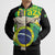 Personalized Brazil Christ the Redeemer Bomber Puffer Jacket Brasil Map Unique Stylized - Wonder Print Shop