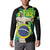 Personalized Brazil Christ the Redeemer Button Sweatshirt Brasil Map Unique Stylized - Wonder Print Shop