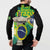 Personalized Brazil Christ the Redeemer Button Sweatshirt Brasil Map Unique Stylized - Wonder Print Shop